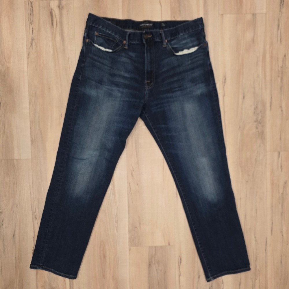 Lucky Brand 121 Slim Jeans Mens 34x27 Dark Wash Denim Handcrafted Durable Goods